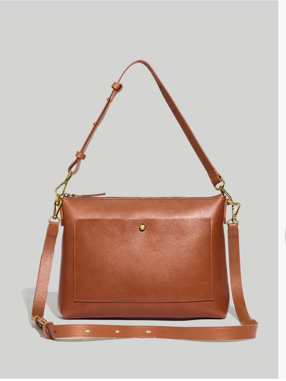 Madewell The Transport Shoulder Crossbody Bag - English Saddle - Picture 2 of 9
